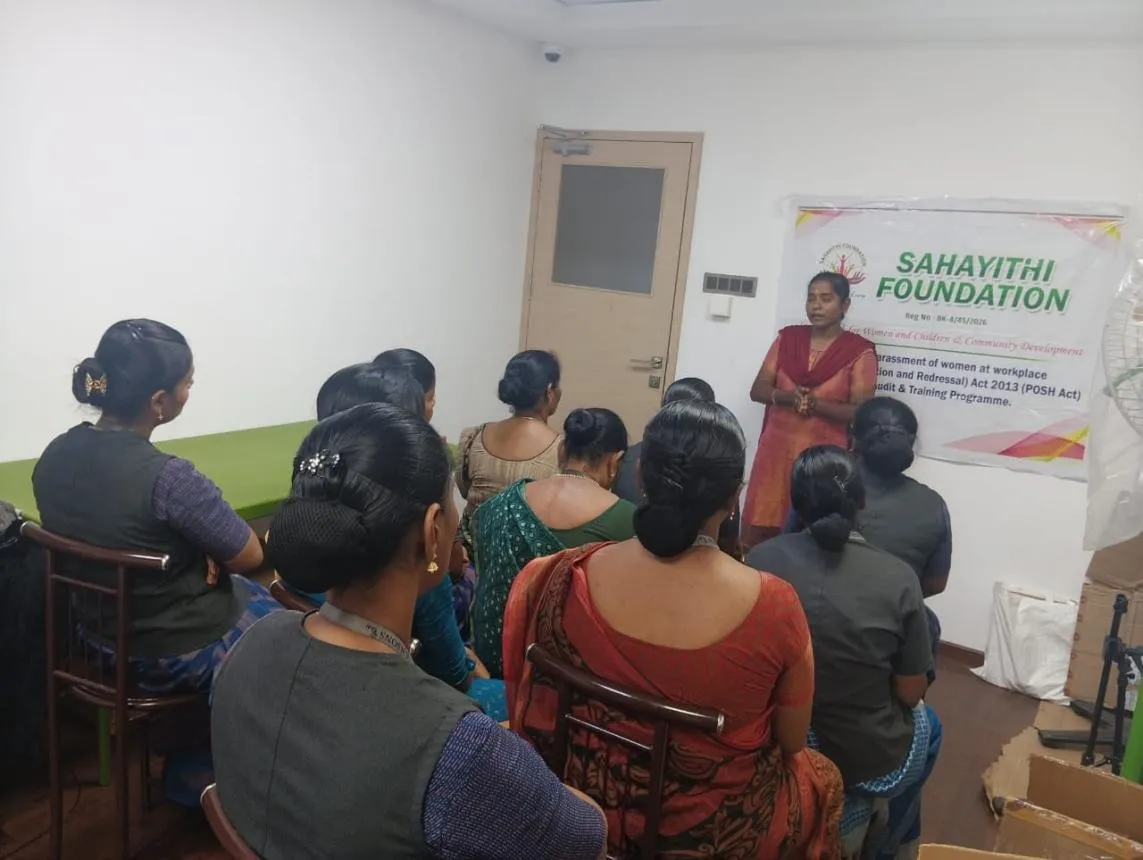 POSH Act 2013 Internal Committee training session at Sri Thenu Silks in Avinashi, Tiruppur
