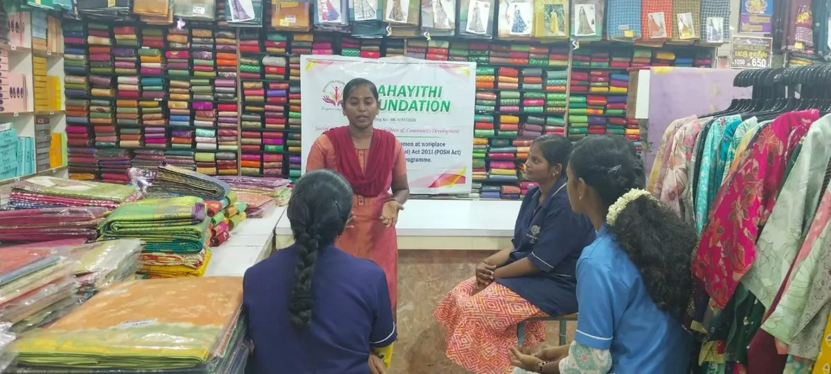 POSH Act 2013 IC training programme for staff at Sri Thenu Silks, Samundipuram, Tiruppur
